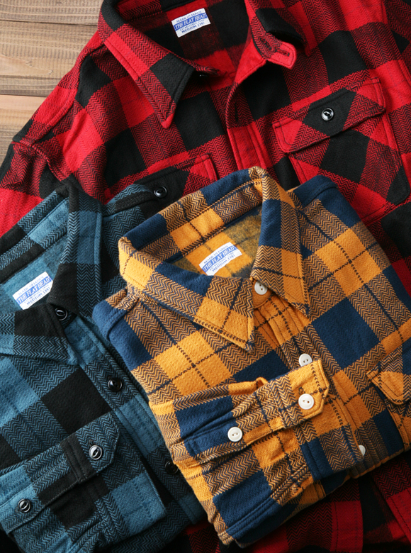 FN-SNR-001L BLOCK CHECK FLANNEL SHIRT