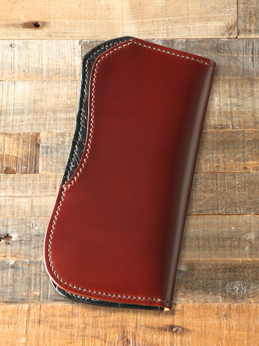 FN-WMF4-1Z CORDOVAN × CROCODILE SEMI LONG WALLET