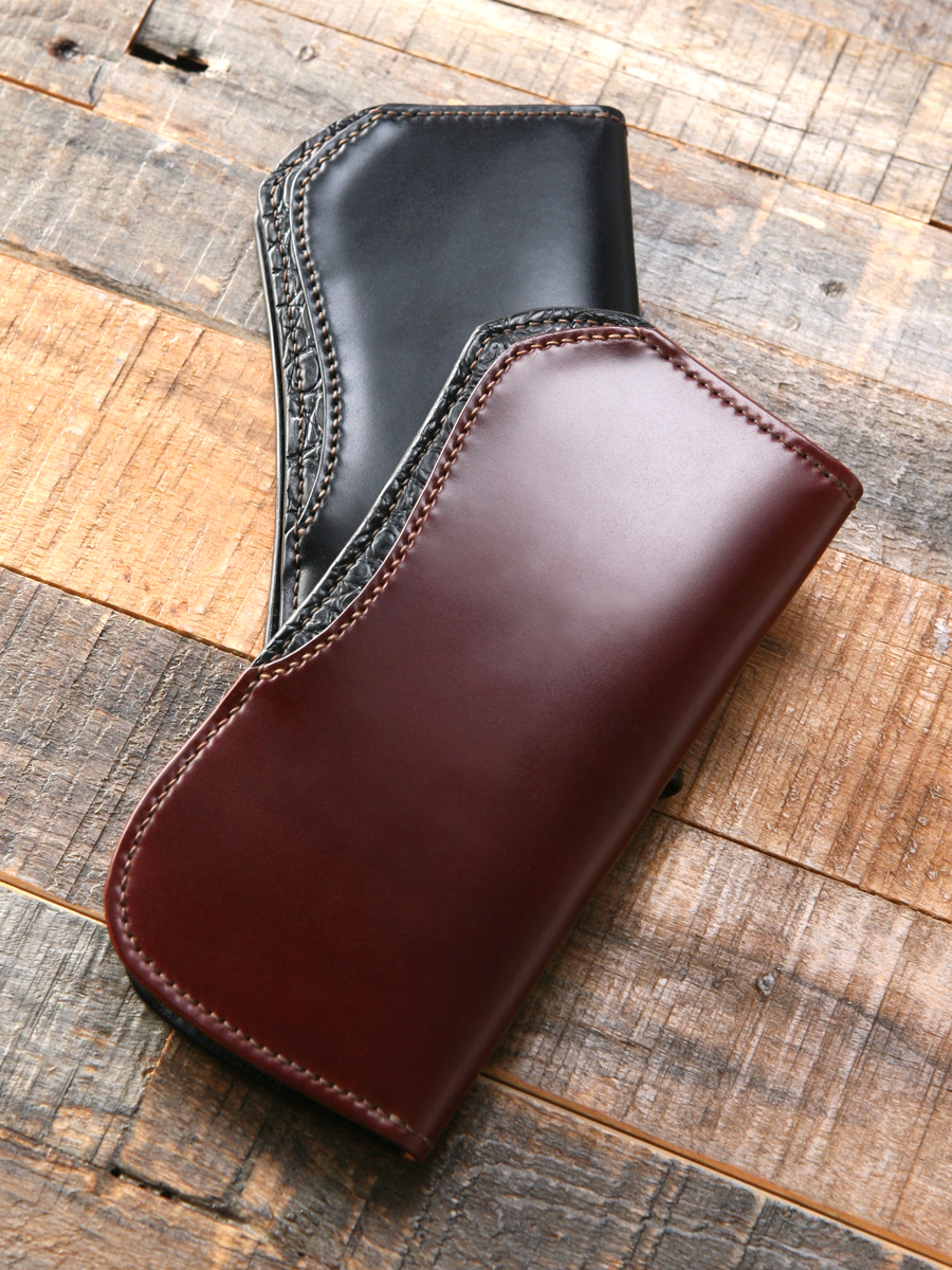 FN-WMF4-1Z CORDOVAN × CROCODILE SEMI LONG WALLET