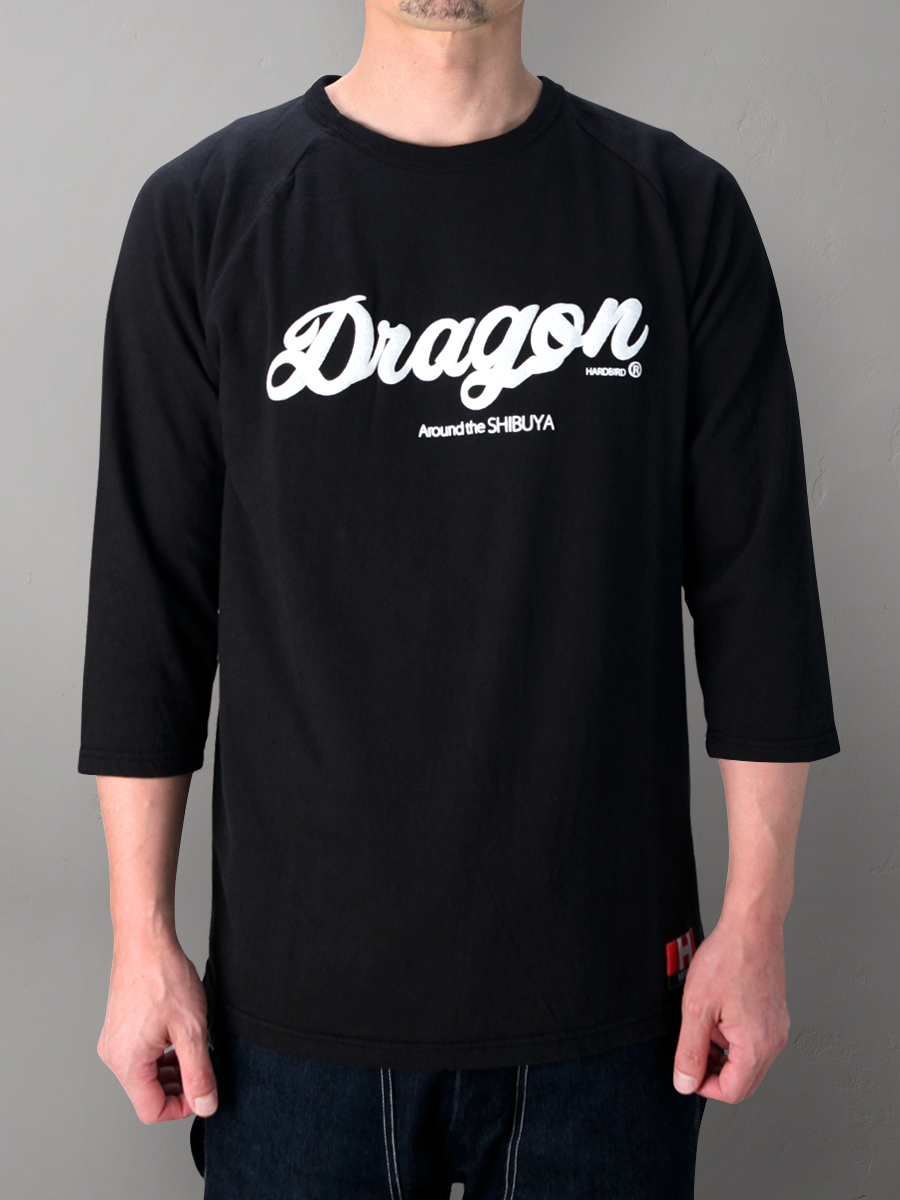 ハードバード 吊り生地 七分袖 Tシャツ SHIBUYA Dragon HB-TLRB-001