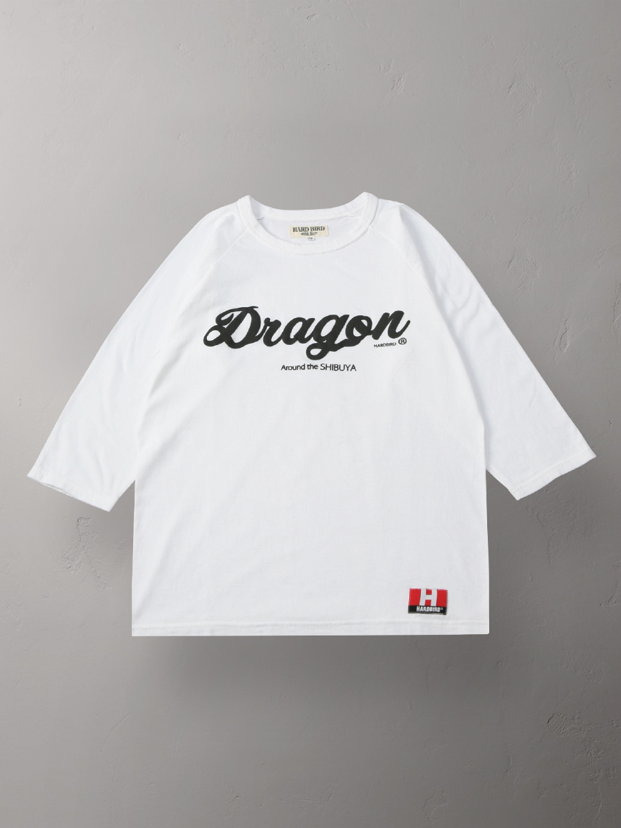 ハードバード 吊り生地 七分袖 Tシャツ SHIBUYA Dragon HB-TLRB-001