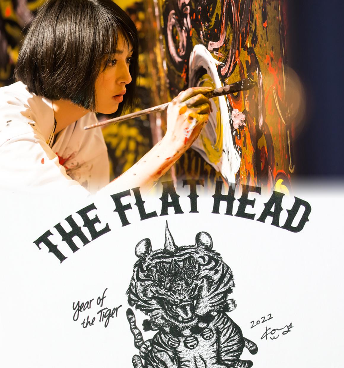 「小松美羽 × THE FLAT HEAD」 2022 NewYear 干支Tシャツ