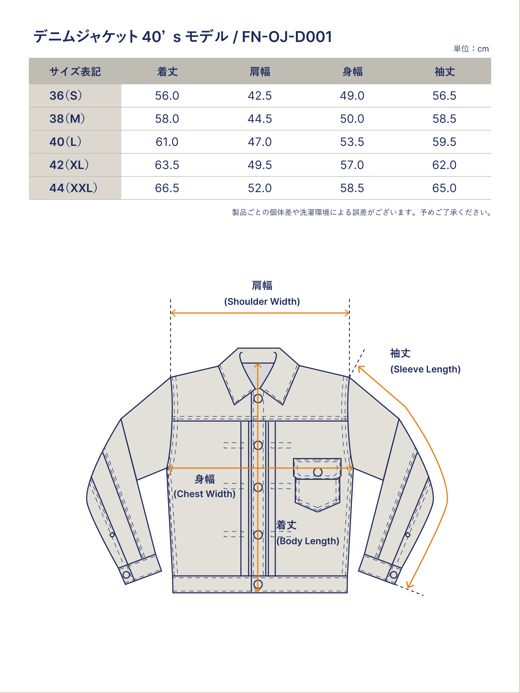 12oz デニムジャケット 40’sモデル FN-OJ-D001