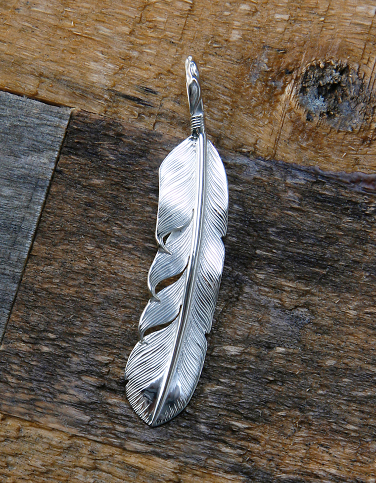 FN-JP-203 PENDANT TOP - ROUGH FEATHER L -