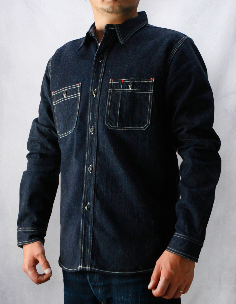 シャツ【ヒゲあり！】フラットヘッド DENIMWORKSHIRTデニムワークシャツ