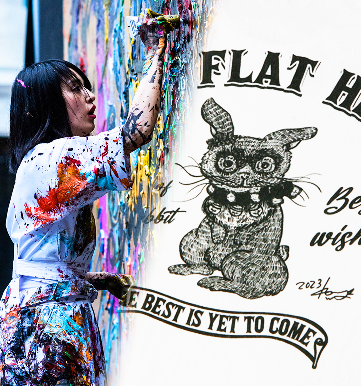 「小松美羽 × THE FLAT HEAD」2023 New Year干支Tシャツ