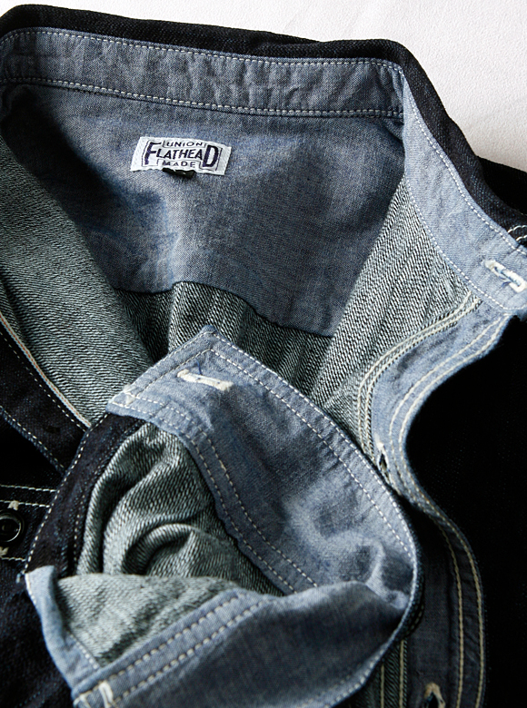 10oz デニム ワークシャツ FN-SDK-301L | THE FLAT HEAD