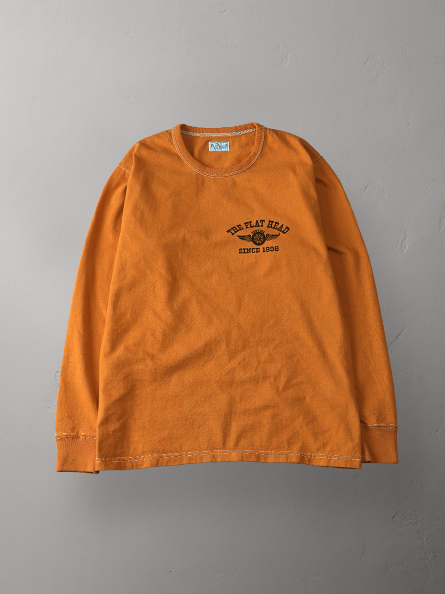 美品 フラットヘッド FLYING WHEEL ロンT 長袖 Tシャツ L 白