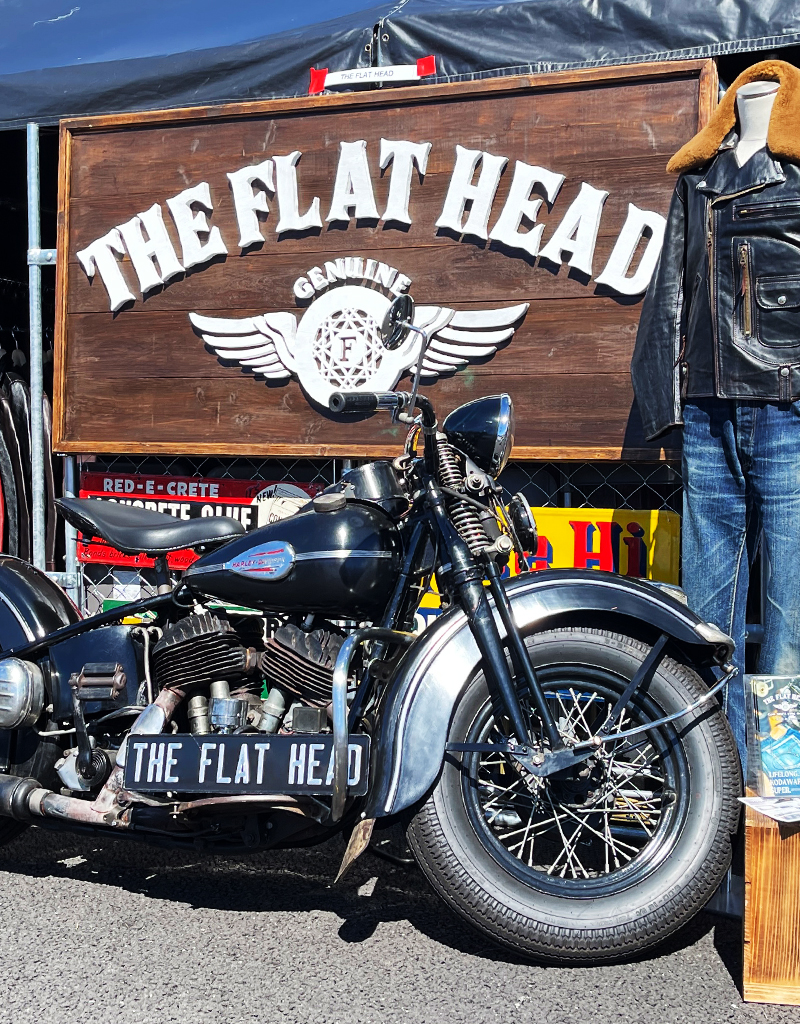 フラットヘッド　革パン　the flat head