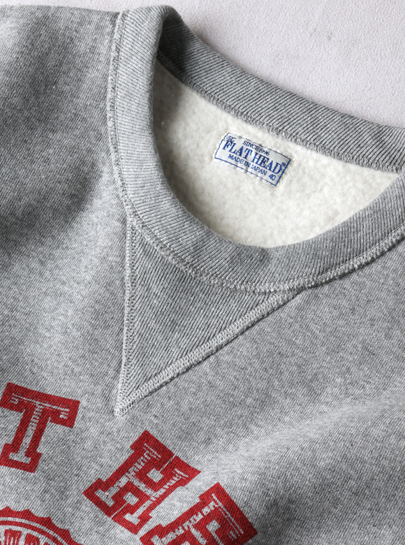 THE FLAT HEAD フラッドヘッド　カラーフロッキー　スウェット　40 楽天市場】フラットヘッド THE FLAT HEAD クルーネック