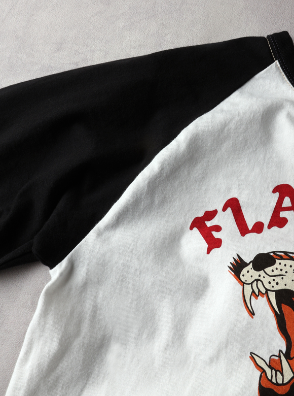 フラットヘッド THE FLAT HEAD 虎 フラットヘッド七分袖Tシャツ ラグラン 七分袖 Tシャツ FN-TSRB-002 | THE FLAT HEAD