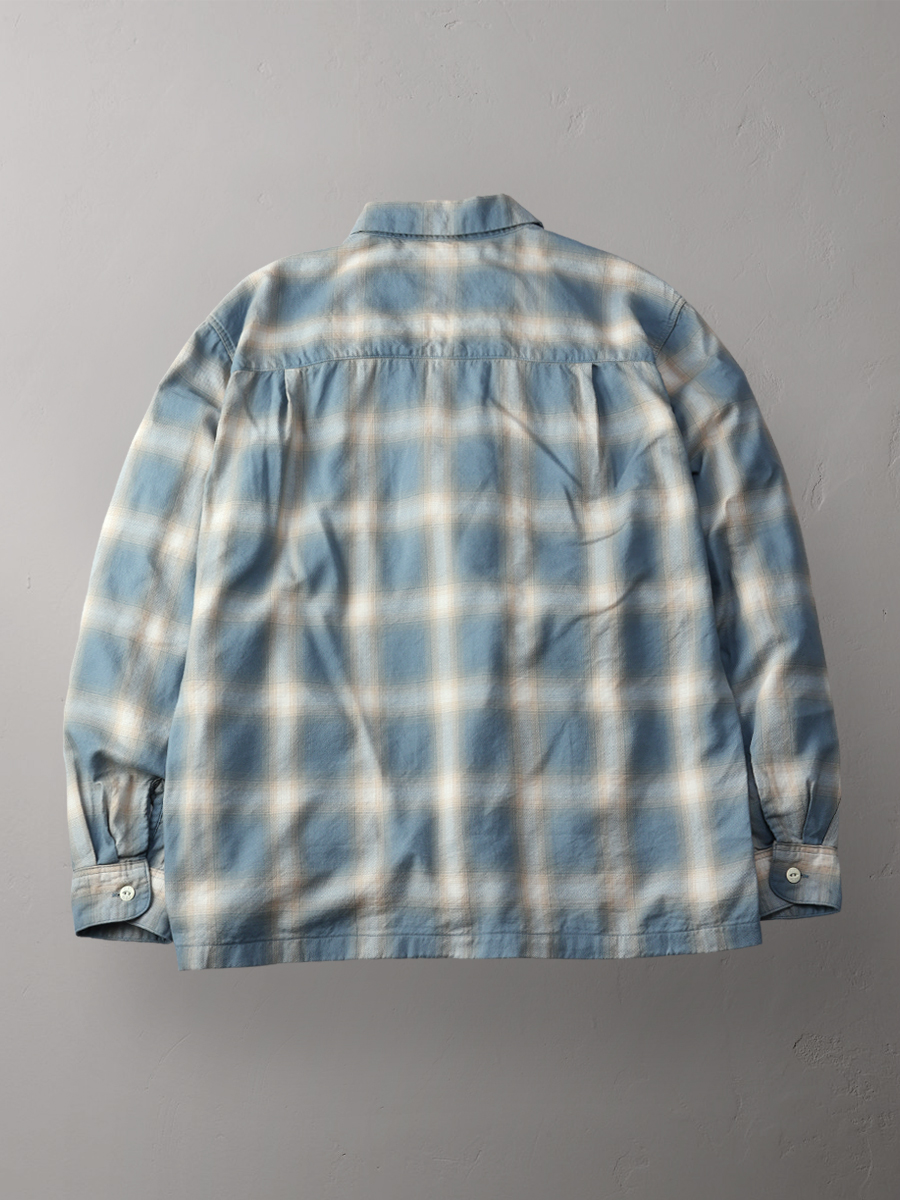 90s ヴィンテージ オンブレチェックシャツ シャドーチェック XL