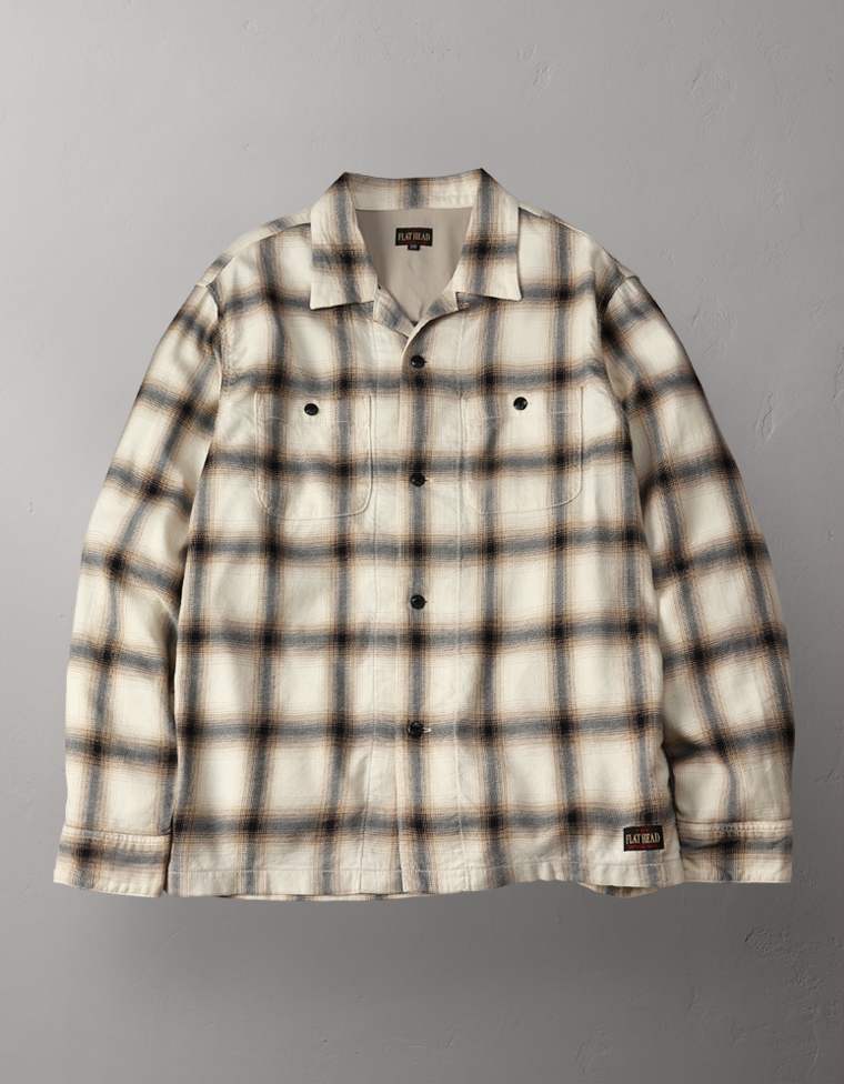 オンブレチェックシャツ