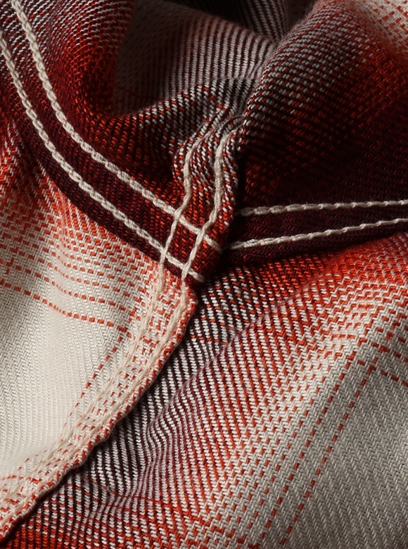 .03 2本針のチェーンステッチによる巻き縫い縫製