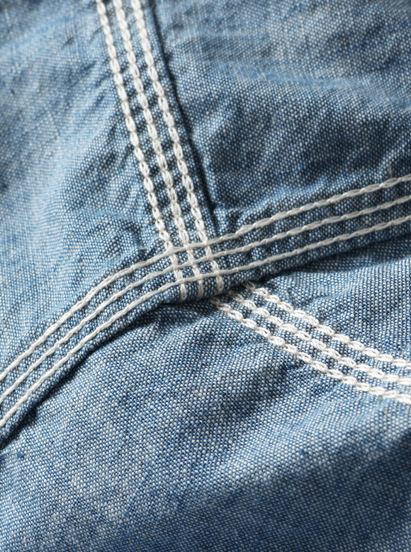 .02 トリプルステッチによる巻き縫い縫製