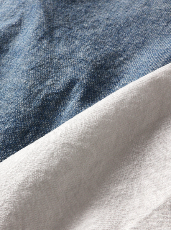 .01 糸からオリジナルで作り上げたシャンブレー生地