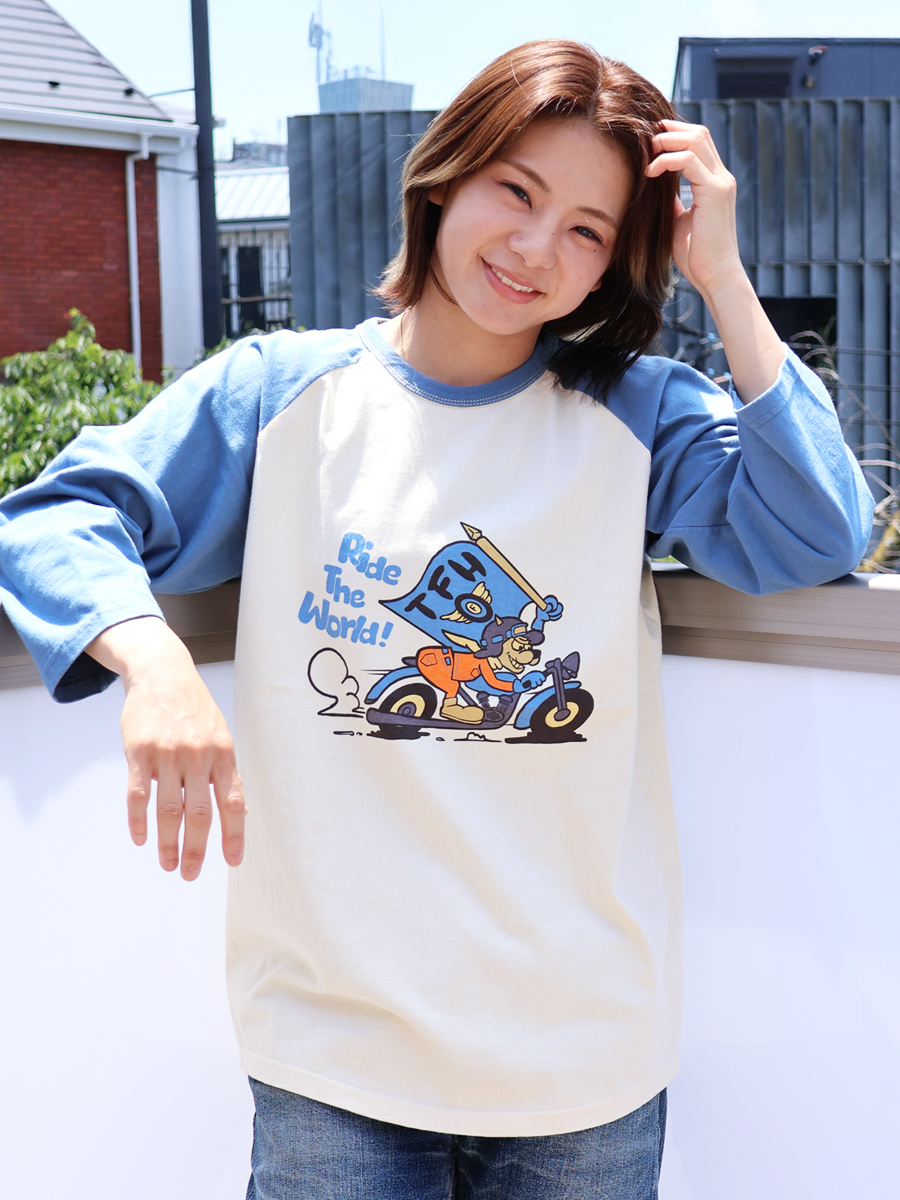 ラグラン 七分袖 Tシャツ FN-TSRB-003