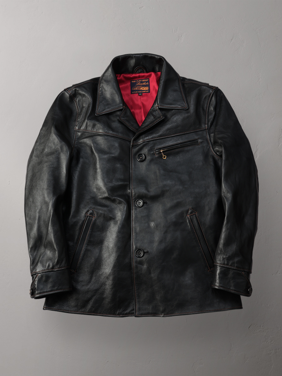 希少 FLATHEAD ホースハイド 馬革 カーコート レザー フラットヘッド 希少 FLATHEAD ホースハイド 馬革 カーコート レザー フラット