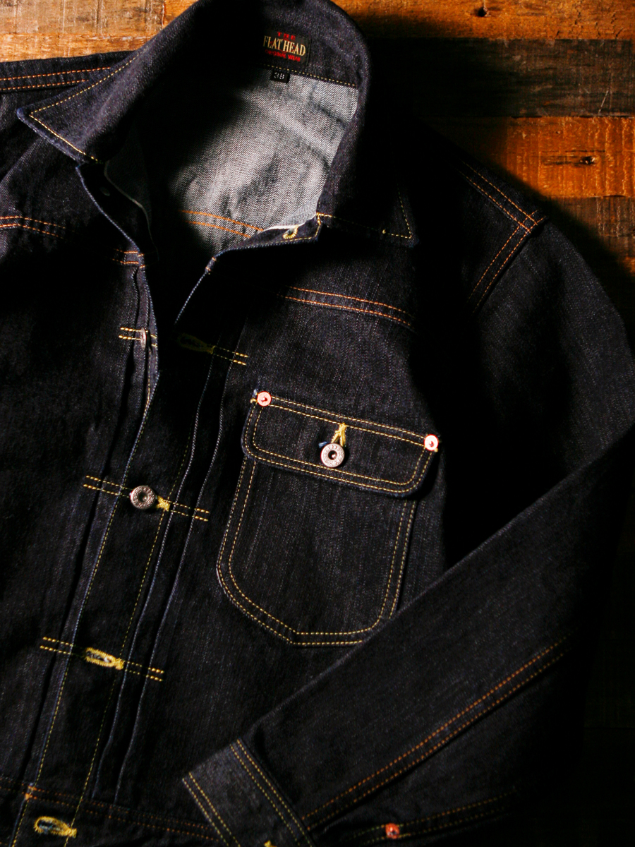 14.5oz 左綾ジンバブエコットン デニムジャケット 40’sモデル FN-OJ-D101