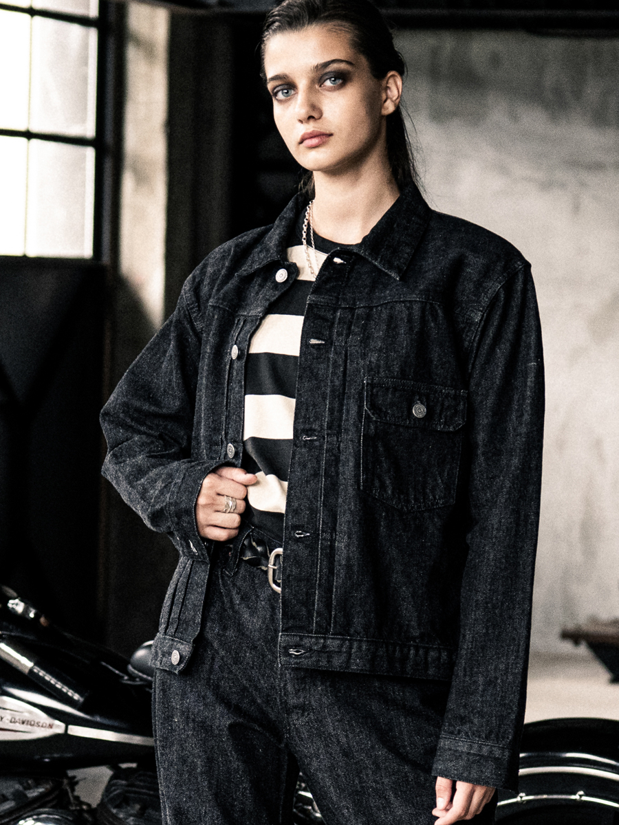 The flat head ブラックデニムジャケット ブラック 50'sジャケット FN-OJ-DB002 | THE FLAT HEAD