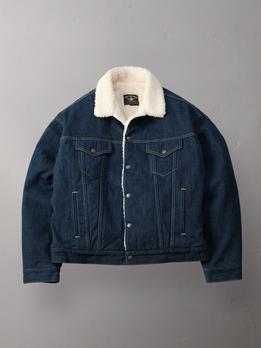 12.5oz デニムボアジャケット FN-OJ-B002