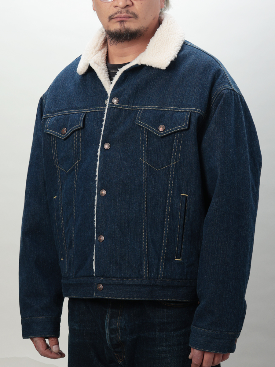 12.5oz デニムボアジャケット FN-OJ-B002