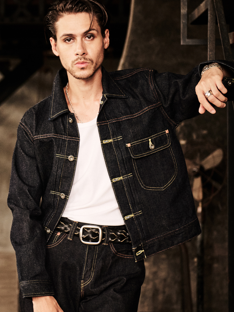 14.5oz 左綾ジンバブエコットン デニムジャケット 40sモデル FN-OJ-D101