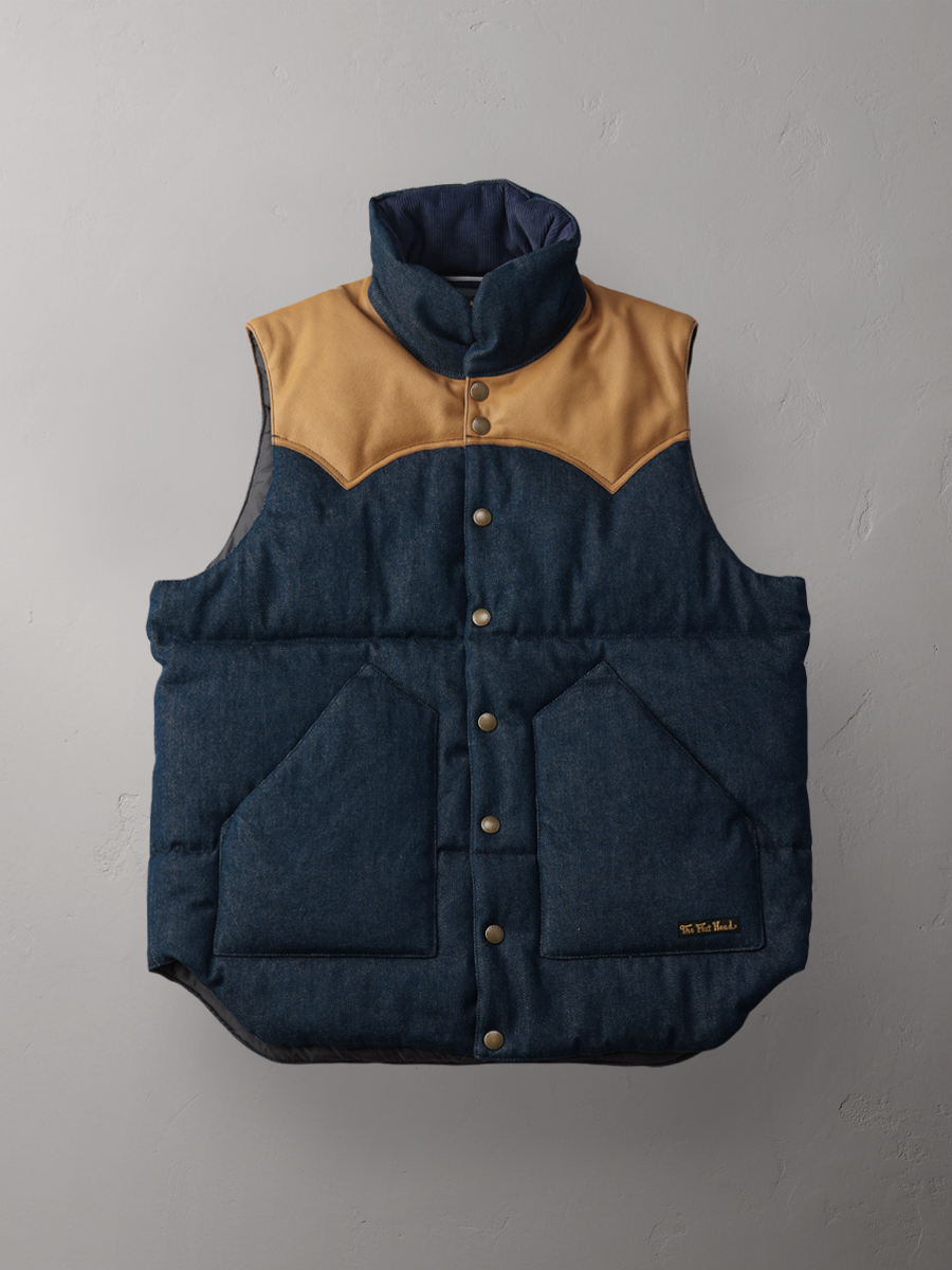 12.5oz デニムパフベスト FN-OJ-DPV001