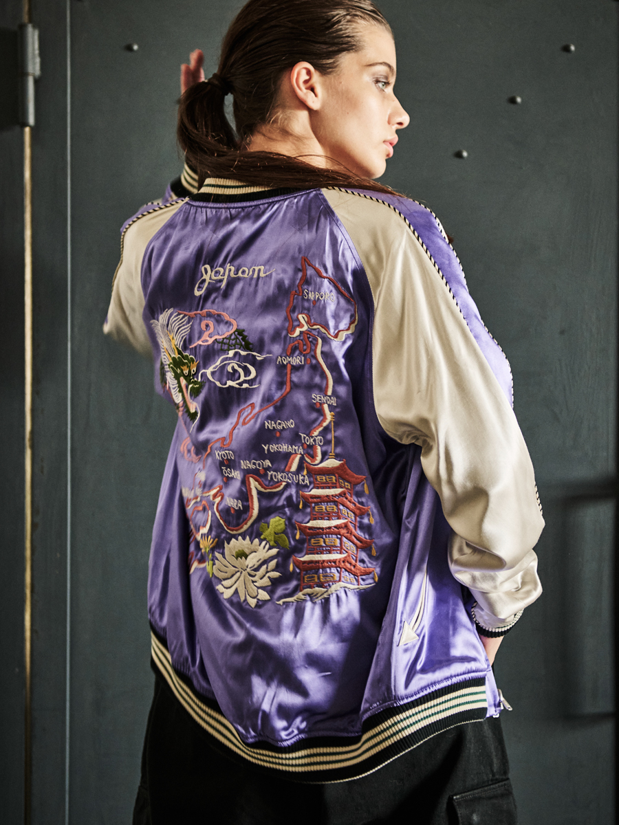 スーベニアジャケット タイガー&ジャパンマップ FN-OJ-SV004