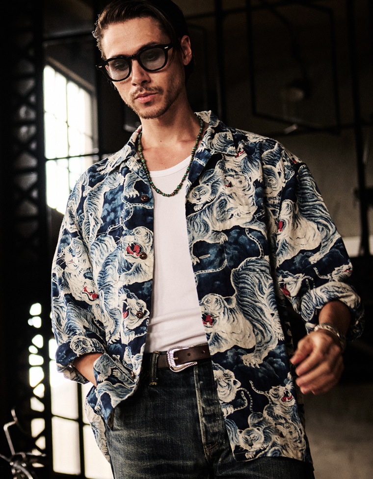 リネンシャツ - 百虎 -