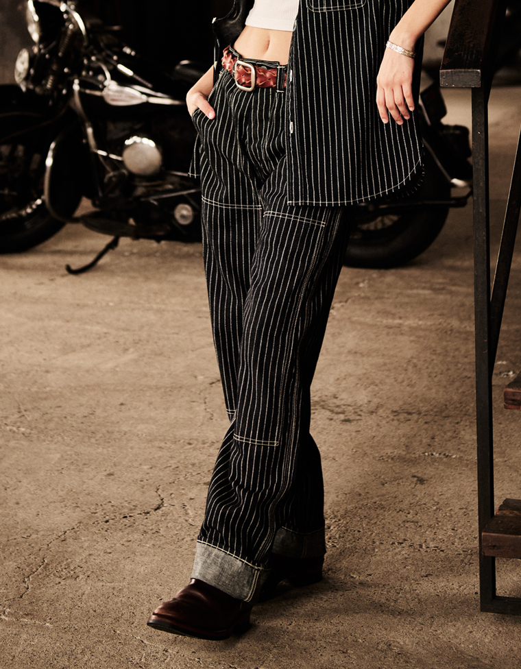 10oz ウォバッシュデニム ダブルニーペインターパンツ