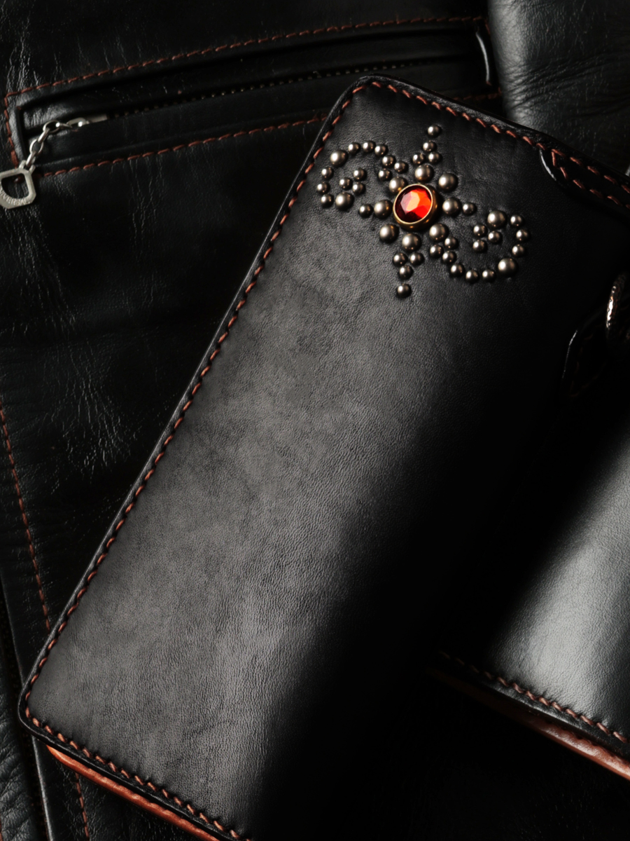 ウェブショップ数量限定 ホースハイド×多脂革 ロングウォレット FN-WLN5-5S4S-B2