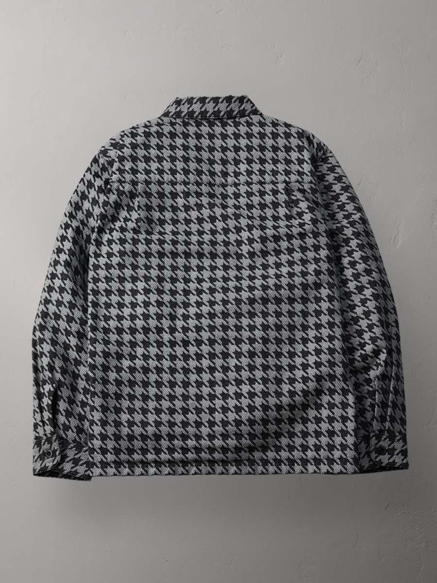 直営店・ウェブショップ限定 千鳥柄オープンカラーシャツ FN-SCO-004LB