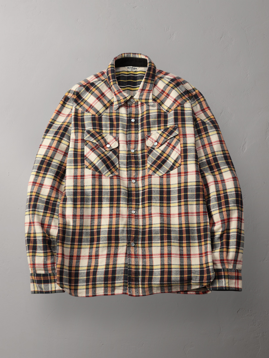 チェック フランネルウエスタンシャツ FN-SNW-014L