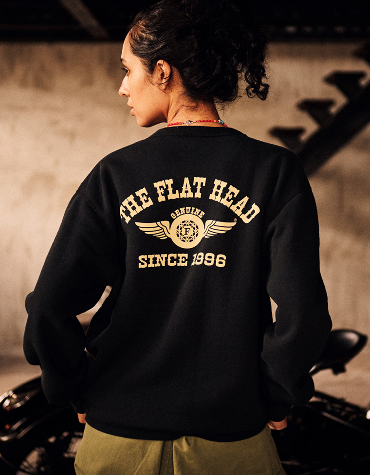 クルーネックスウェット 裏起毛 - FLYING WHEEL -