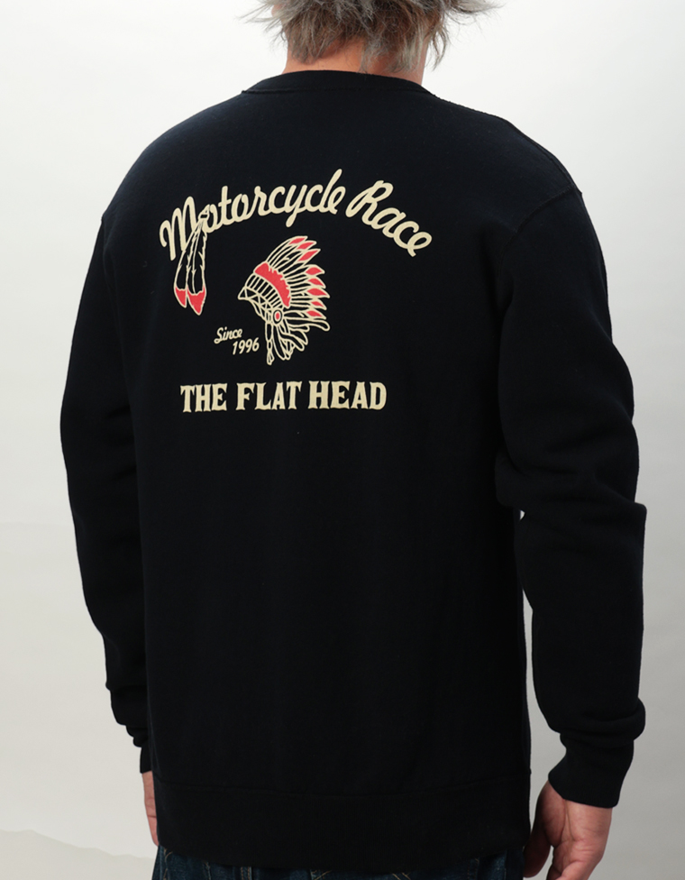 ウェブショップ限定 クルーネックスウェット 裏起毛 - MOTORCYCLE RACE -