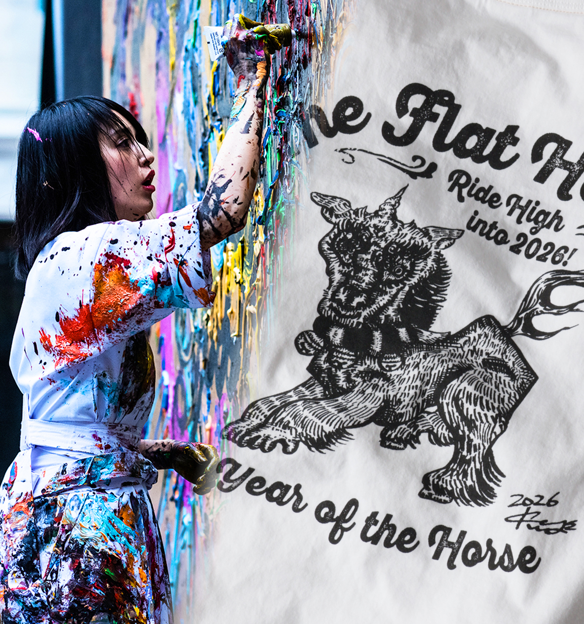 「小松美羽 × THE FLAT HEAD」2026 New Year干支Tシャツ ▶▶