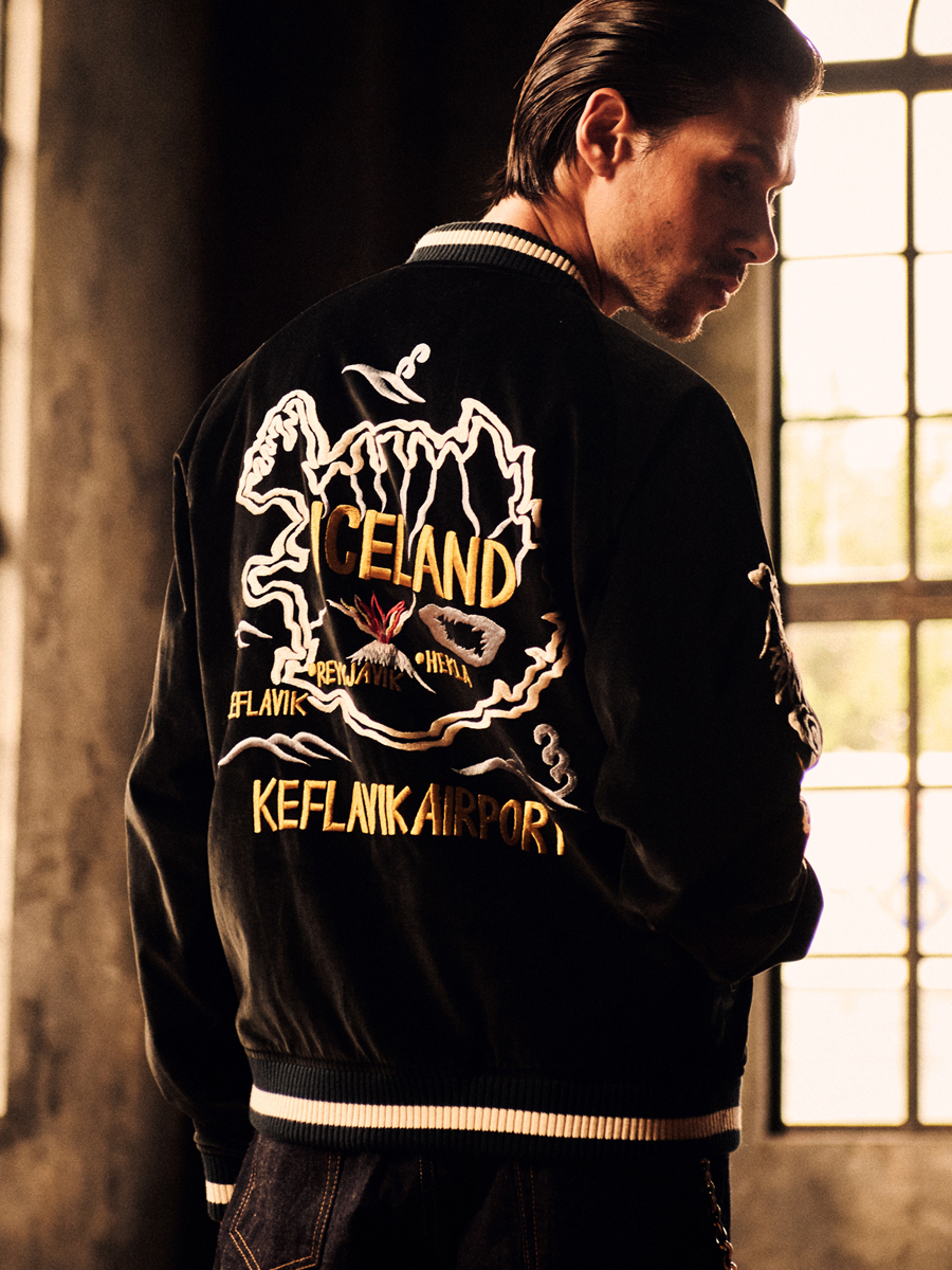 別珍スーベニアジャケット アイスランドマップ FN-OJ-SV005