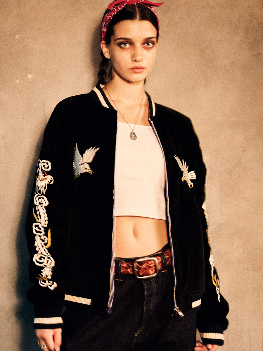 別珍スーベニアジャケット アイスランドマップ FN-OJ-SV005