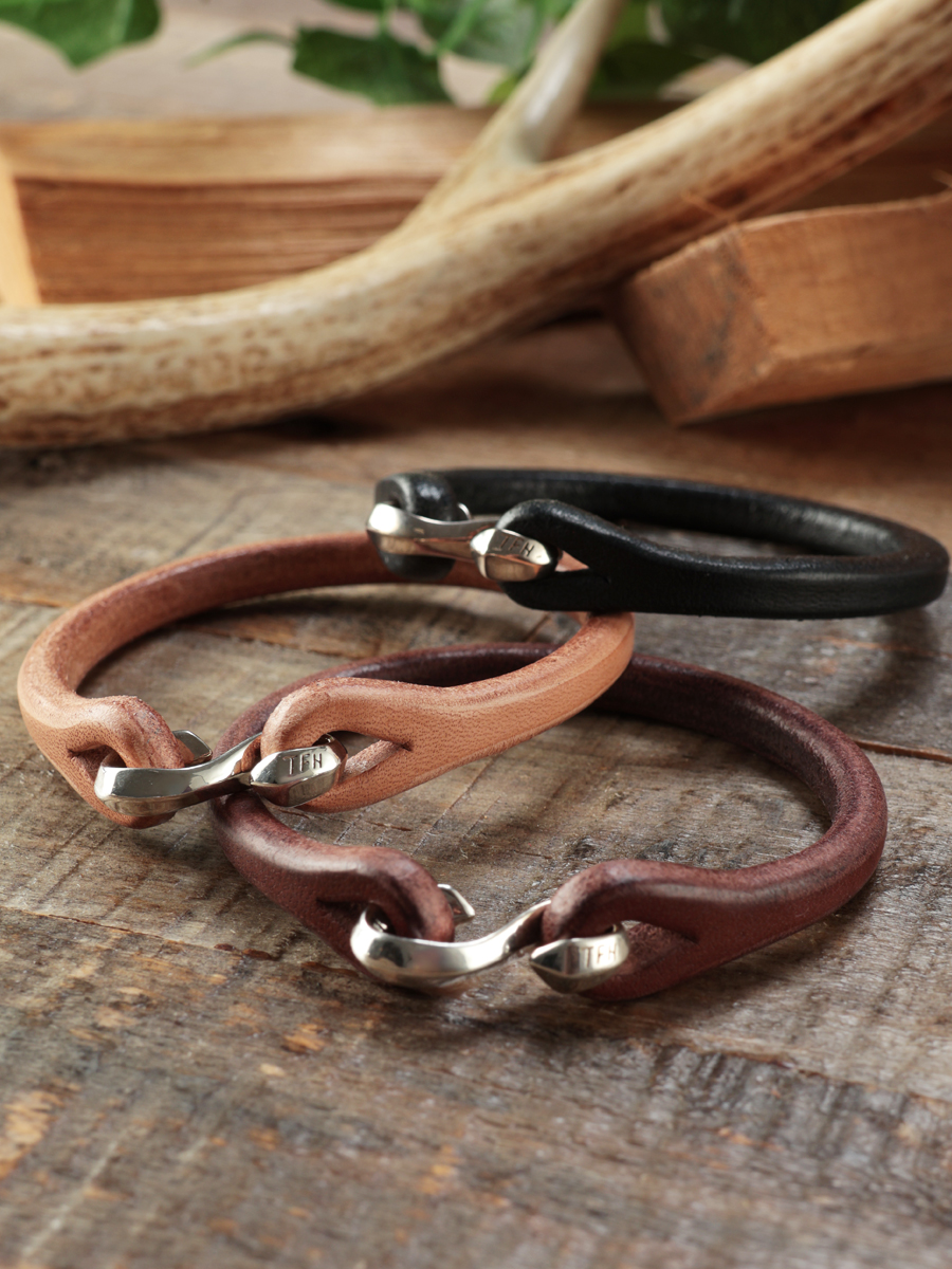 レザーブレスレット シングル FN-GLB-101 | THE FLAT HEAD