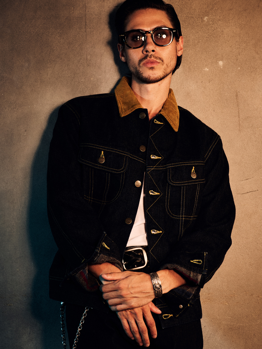 14.5oz 左綾ジンバブエコットン デニム ブランケットジャケット FN-OJ-D102