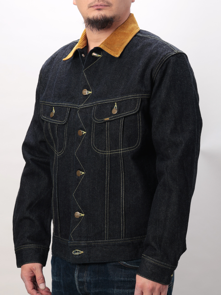 14.5oz 左綾ジンバブエコットン デニム ブランケットジャケット FN-OJ-D102