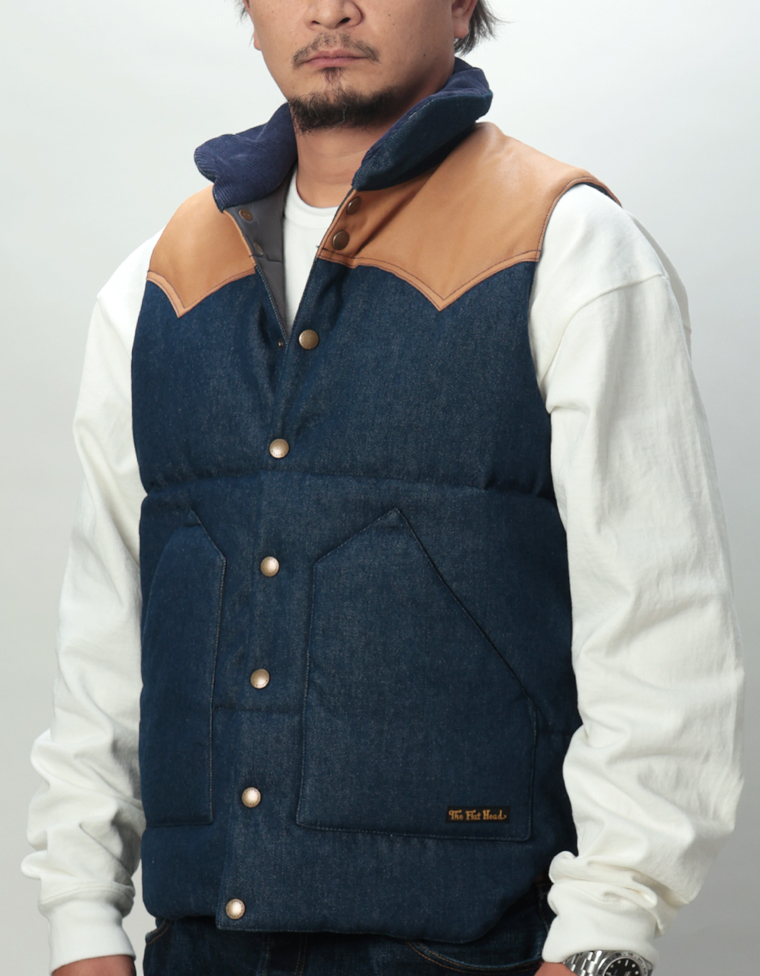 12.5oz デニムパフベスト