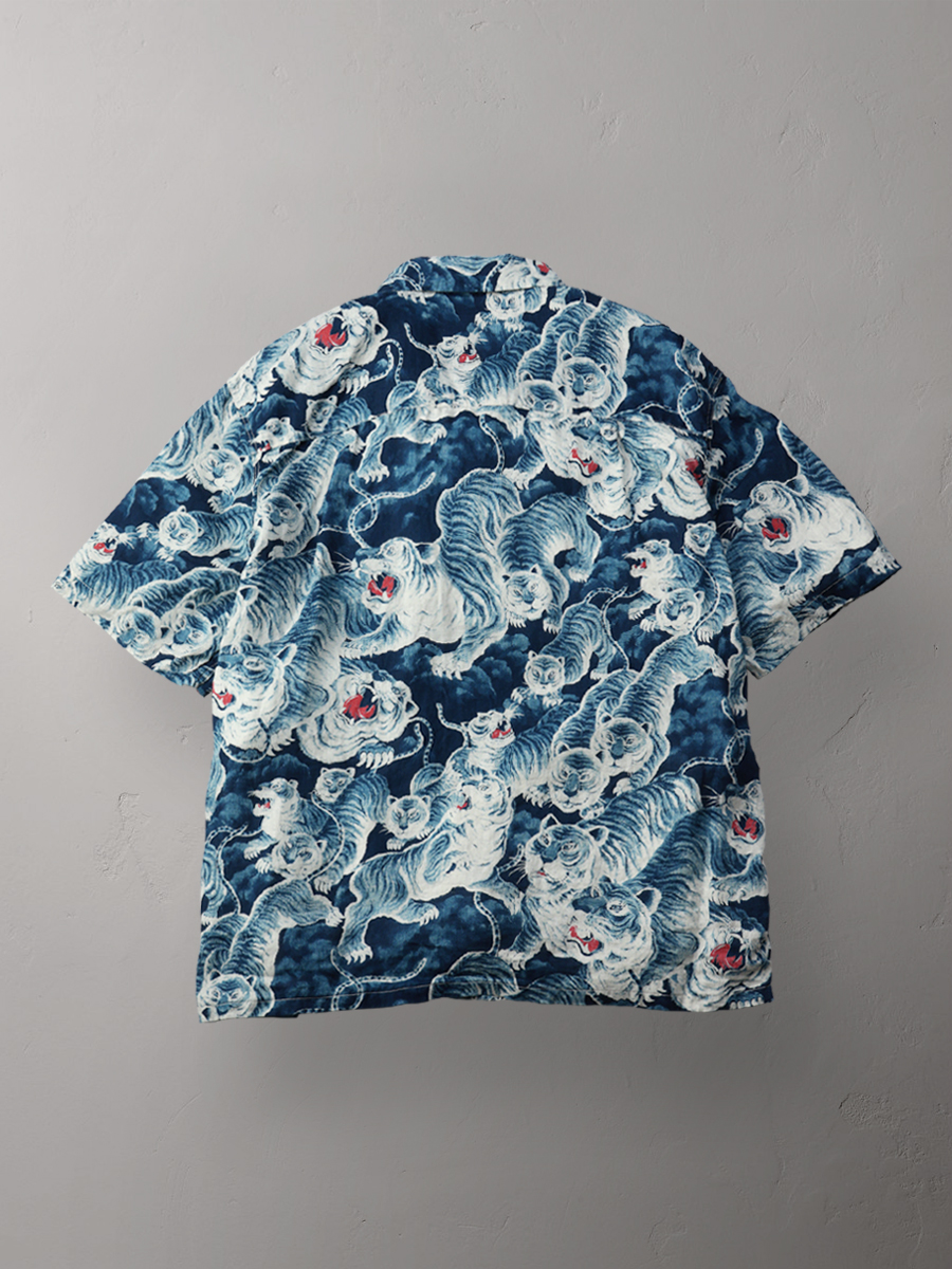 リネン 半袖シャツ 百虎 FN-SCR-017S