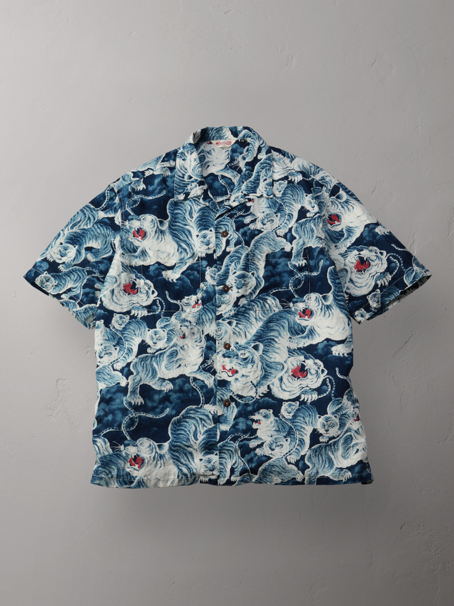 リネン 半袖シャツ 百虎 FN-SCR-017S