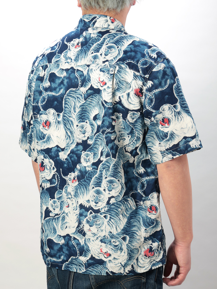 リネン 半袖シャツ 百虎 FN-SCR-017S