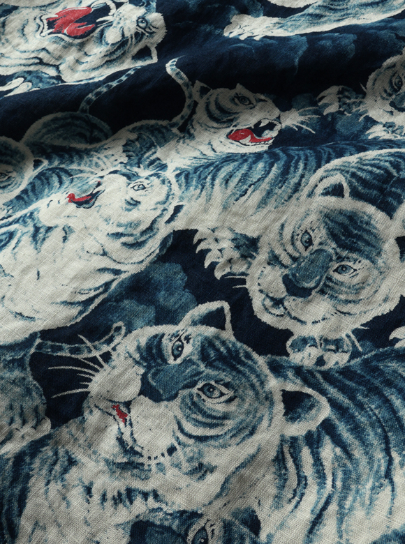 .02 インディゴ染めと手捺染による着色抜染