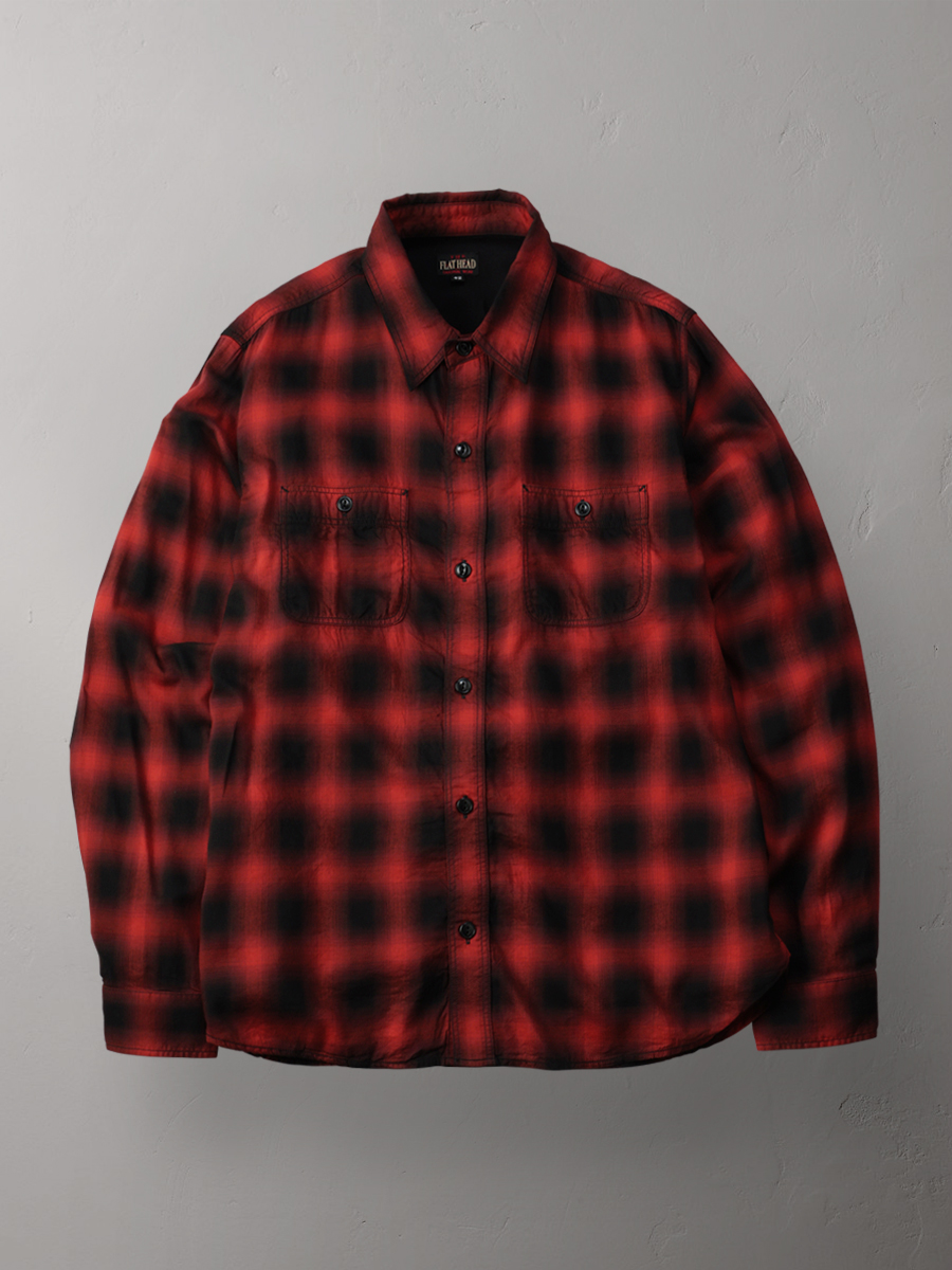 3oz オンブレチェックシャツ FN-SCR-021L