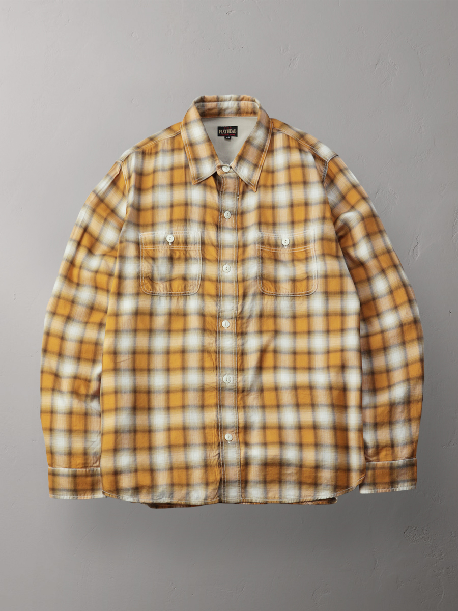 3oz オンブレチェックシャツ FN-SCR-021L