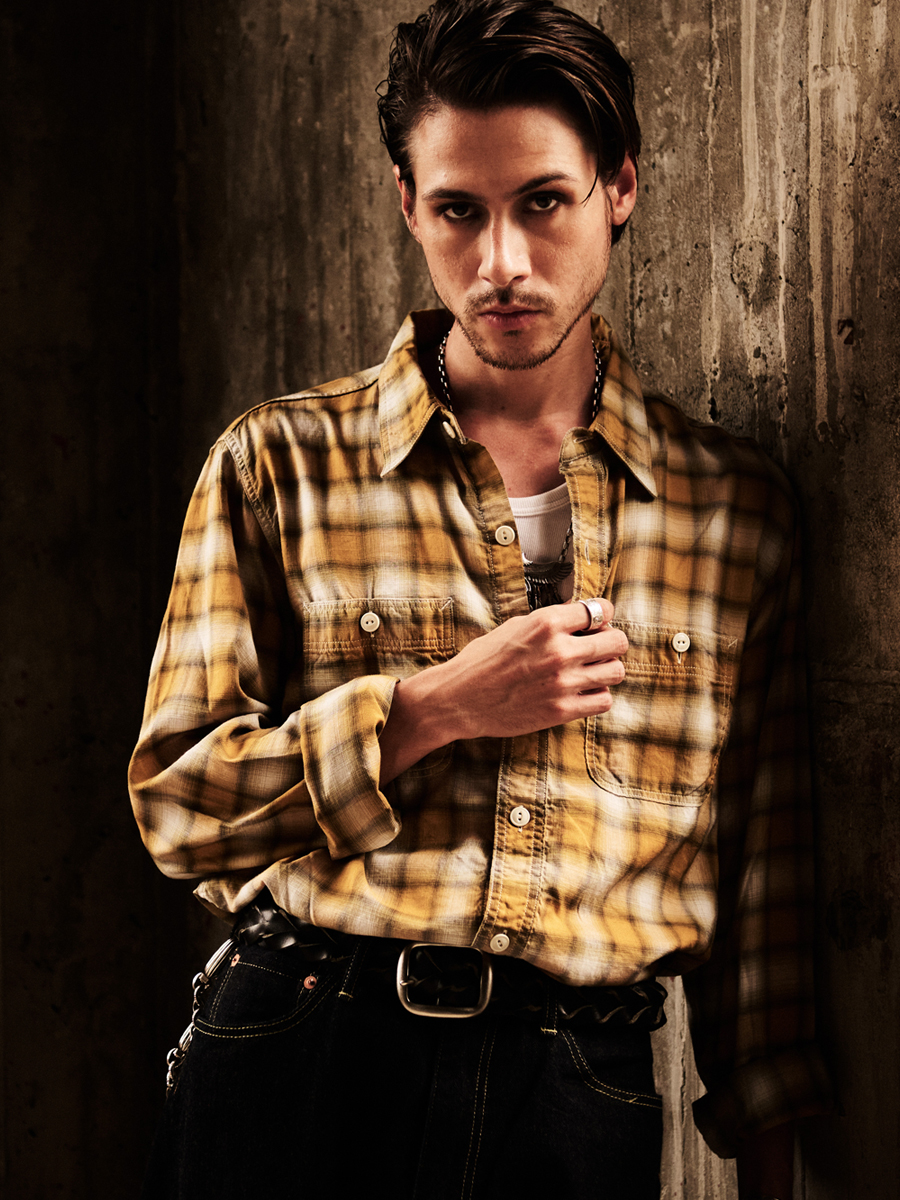 3oz オンブレチェックシャツ FN-SCR-021L